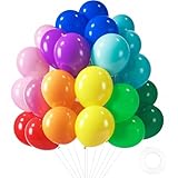 Koogel 110 Stücke Bunt Luftballoons Geburtstag, Latex Farbige Ballons 30cm (12 Zoll) Helium Ballons für Kindergeburtstag Hochzeit Luftballons Girlande Einschulung Baby-Dusche (Zufällige Farbe)