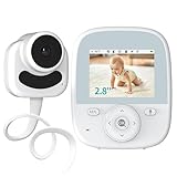 VIZOLINK 2.8” BabyPhone mit Kamera, Baby Monitor Ohne WLAN, 4000mAh Akku, HD Nachtsicht, VOX Modus, Gegensprechfunktion, 3XZoom, 8 Schlaflieder, Temperatursensor, 300m Reichweite, Schlauchhalter