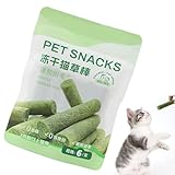 Katzengras Sticks,6 Stück Katzengras Snack, Gefriergetrocknet Snacks Für Katzen Katzenminze, Katzen Snacks, Katzen Zahnpflege FüR Katzen FüR Die Zahnpflege Und HaarknäUel Entfernen