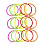 Parliky 15 Stück Wurfspielzeug Ringspiel Ringe Kinderspiele Wurfspiele Geburtstagsparty Gastgeschenkspiele Übungsring Ringwurfspiel Outdoor Farben Wurfspiel Kinderspielzeug