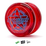 YoYo Factory Spinstar JoJo – Perfektes Anfänger-Yoyo mit Leerlauf – Spielzeug für Kinder & Erwachsene – Ideal Jo jo für Einsteiger-Tricks – Fidget Toy & Lernspielzeug - Rot