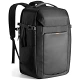 Inateck 38L Reiserucksack TSA-freundlich Handgepäck Rucksack Damen Herren für 17 Zoll Laptop, Flug Genehmigt Kabinenrucksack mit Separatem Schuhfach, Schwarz