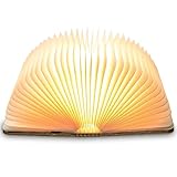 TRUMPETS Buch lampe LED, Faltbare Buch Licht 2500mAh Aufladbare USB-C, Nachtlicht Nachttischlampe Nachtlicht für Freundin, Kinder, Geschenk, Home Decor (22cm | Warmweiß)