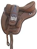 WILD RACE Freemax Sattel Baumloser Sattel/Treeless Saddle Freemax Saddle (18', (Brown)