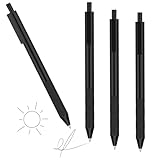 Gelschreiber, 4PCS Gelstifte Gel Pens Stift Feine Spitze, Glatte Schreibstifte Einziehbare Pen High-End-Serie Stift für Notizen, Büro Schulb Edarfsgeschenke 0,5mm Japanische Schwarze Tinte (Schwarz)