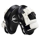 Valleycomfy Pratzen Boxen Pad Bandagen Boxen Männer Schlagpolster Bratzen Hand Boxing Pads Kickboxen Boxpratzen für Kampfsport Training Schlagkissen Muay Thai Taekwondo Karate Sport Zubehör, Weiß