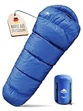 ONLYHIKE® Schlafsack Outdoor I [300GSM] Warmer & 1700g Leichter Schlafsack für Frühling, Herbst und Winter [-5°C bis 10°C] I Für eine kuschelig warme Nacht beim Camping, Outdoor & Reisen [Gr. XL]