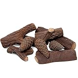 Moritz 9-teiliges Keramikholz-Set bis 1100°C Deko-Holz für Bio-Ethanol Kamin Gas-Kamine Gelkamine Keramik Holz