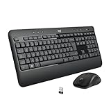 Logitech MK540 Advanced Kombi – Kabellose Tastatur und Maus für Windows, Deutsche QWERTZ-Tastatur – Schwarz