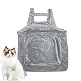 Katzentrage-Schürze, Katzentrage-Schürzentasche|Warme Katzentrage-Brustschürze,Verstellbare Brusttasche für Katzen im Taschenformat, verstellbare Katzentrage-Schürze, warm für Welpen