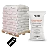 Kaltasphalt 40x 25kg Reparaturasphalt Bitumenmasse Bitumen Asphaltreparatur Asphalt Kaltmischgut 0-8mm 1000kg auf der Palette