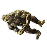 NUOBESTY Kupfer Gorilla Figur Deko Skulptur mit kraftvollem Design Retro Desktop Dekoration für Wohnzimmer und Büro Stilvolles Indoor Tischaccessoire Stabiles Kunsthandwerk Geschenk zu