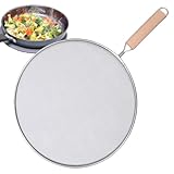 Lnhgh Fettspritzschutz | feinmaschiger Ölspritzschutz | Pfannen-Spritzschutz 1 Stück, feinmaschiges Edelstahlgewebe für Pfannen