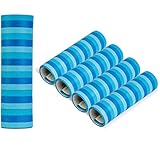 Luftschlangen Set zur Dekoration, Blaues Design, aus Papier, 5 Rollen á 18 Abrissen mit 7 mm Breite und 3 m Länge, Party Deko für Geburtstag, Karneval, Silvester, Girlande Papierschlange, Tischdeko