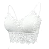 Maeau Spitze BH Top Frauen Sonnenblume Bandeau Bralette Nahtlos Bralette Mädchen Ungefüttert Bügel Bralette Plus Size Tube Top mit Abnehmbare Pads Brassiere Push Up BH Camisole für den täglichen