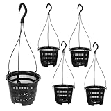 Happyyami 5 Sätze Orchideen-hängetopf Hanging Pflanzer Wachsend Orchideenkorb Inhaber Blume Hängender Orchideentopf Orchideentöpfe Pflanzgefäße Für Zimmerpflanzen Grün Ton Groß Black Plastik
