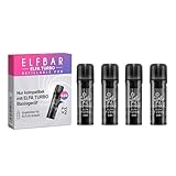 Elfbar Elfa Turbo Leerpods - kein Liquid enthalten - 550 mAh Akku, USB-C Schnellladung, MTL, 2 Leistungsmodi, Refillable & Prefilled Pods + Lustiger Hookain Sticker - Leerpods - 4 Stück