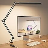 SKYLEO Schreibtischlampe LED Dimmbar - 80cm Desk Lamp - Touch Control - 5 Farbmodi X 11 Helligkeitsstufen - 1300LM(112 Pcs Lampenkugeln) - Timmer & Memory - 12W Bürolampe Schreibtisch - Schwarze