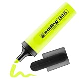 edding 345 Textmarker - gelb - 1 Highlighter - Keilspitze 2-5 mm - ideal für leuchtende Markierungen und Hervorhebung von Textpassagen und Notizen