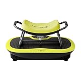 Wonder Core, Rock n Fit - Fitness Vibrationsplatte - Vibrationstrainer - Fitnessgerät - 3 in 1 Vibrationsplatte mit Sitz - Ganzkörpertrainer - Trainingsstuhl