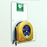 MedX5 Universal Acrylglas Defibrillator Wandhalterung für Innenbereiche mit Defi-Standortschild