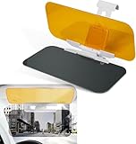 Sonnenblende Auto, Sonnenblende Verlängerung Auto, 2-in-1 Tag & Nacht Blendschutz, Verstellbar für Alle Fahrzeuge, Auto Sonnenschutz für Fahrer Und Beifahrer, Universell für Alle Autos