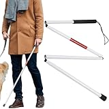 Faltbarer Gehstock,Blindenstock,Faltbarer Blindenstock,Gehstock Klappbar Für Sehbehinderte,Blindenstock Mit Kugel,Blindenwanderstock,für Sehbehinderte,Blinde Und Ältere Menschen