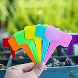 Gardening Made Simple Kunststoff-T-Pflanzenetiketten mit Permanentmarker, 50 Stück