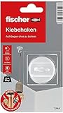 fischer Klebehaken, selbstklebender Wandhaken in Weiß, praktische Aufhängung ohne Bohren, für Badezimmer und Küche geeignet, starker Klebehaken, hält bis zu 10 kg