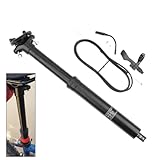 Hapihom Fahrrad Dropper Sattelstütze, 30,9 / 31,6 mm Sattelstütze, MTB Hydraulische Erwachsene Teleskopsattelstütze, Fahrradsattelstütze Dropper Hubdrahtsteuerung, Höhenverstellbares 31,6 X 395 mm
