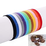 Molain 12 Stück Welpenhalsbänder, Wurfhalsbänder für kleine Welpen, verstellbare ID-Halsbänder für kleine Katzen Hunde, Welpen-Identifikationshalsbänder, Neugeborenenhalsbänder für Kätzchen (30cm)