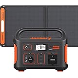 Jackery E500 Tragbare Powerstation, 518Wh Solargenerator mit SolarSaga 100W Solarpanel, 230V/500W mobile Stromversorgung mit LCD Anzeige für Urlaub auf Camping, Outdoor Abenteuer & Notfälle