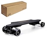 APAP Elektrisches Skateboard, Elektrisches Longboard mit Integrierter Radnabe, 1000W Riemenmotor, Wasserdicht, Schockabsorbierendes Skateboard, Maximale Belastung 130KG