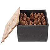 DONFAMDS Natürliche Sandelholz Rückfluss Räucherkegel mit Langer Brenndauer Wasserfall Duftkegel für Yoga Meditation Büro und Zuhause