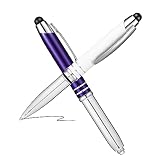 CANIGHT 2St einziehbar Touchscreen-Stifte Punkt goldene Stifte Stift mit Licht multifunktions stift multitool stift stylus pens kugelschreiber Touch-kapazitiver Stift Eingabestift Metall