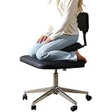 MallCreaty Meditationsstuhl für Büro oder Zuhause, Kniestuhl mit Lendenwirbelstütze und verstellbarem Neigungswinkel, Yogastuhl ADHD Stuhl für Erwachsene (Schwarz)