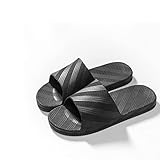 YANG11FAN Duschschuhe Hausschuhe Startseite Badeschuhe Sommer Dicke Untere Sandalen Herrenmode Persönlichkeit Outdoor Hausschuhe Hausschuhe(Schwarz,42-43)