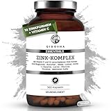 QIDOSHA® Zink Komplex, 365 Kapseln, 25 mg Zink aus 10 verschiedenen Zn-Formen plus Vitamin C, vegan, deutsche Fertigung, jede Charge laborgeprueft