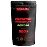 Creatin - Creatine Monohydrate Pulver 500g - Hochdosiertes Kreatin, Ultrafein, Vegan, Ohne Zusätze, reines Creatin Monohydrat, Laborgeprüft 2024