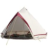 Skandika Tipi Zelt Comanche 400 Outdoor | Campingzelt für bis zu 8 Personen, eingenähter Zeltboden, Moskitonetz, 2,5 m Stehhöhe, Stahl-Gestänge | Indianerzelt, Partyzelt, Festivalzelt