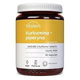 Vitaler's Curcumin 500 mg + Piperin 5 mg - 60 Kapseln, Vegan, 2 Monate Nahrungsergänzung, ohne Konservierungsstoffe, reine Zusammensetzung