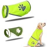 ZYEKIU Warnweste Hund Hundemantel Warnweste Reflektierende Sicherheitsweste für Hunde Sicherheitsweste Hohe Sichtbarkeit bei Nacht, Wasserabweisend, für Hunde Outdoor Aktivitäten Wandern (Größe M)