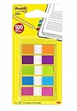 Post-it Haftstreifen Index Mini 683-5CB2 – Farbige Haftnotizen im extra kleinen Format 11,9 x 43,2 mm – 5 Haftstreifen Blöcke à 20 Blatt in 5 Farben im praktischen Etui