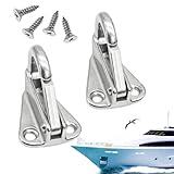 4 Stück Bootshaken – Edelstahl-Feder-Karabinerhaken | Marine-Verteidigung | strapazierfähig | Marine-Sicherheitszubehör | Schnapphaken für Badezimmer und Küche