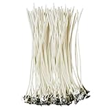 CZ Store®- Kerzendochte |50STK|10 cm Natürliche Bio-Baumwolle, vorgewachst mit Soja-Wachs - Langlebig, geruchlos, sauber - Mit PDF-Anleitung zur Kerzenherstellung
