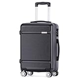 VERTICAL STUDIO 20' Handgepäck Koffer, abschließbarer Hartschalen-Trolley. Reisegepäck, Bordgepäck (H×B×T): 54 cm × 38 cm × 21 cm, für Flugzeugreisen (Jönköping schwarz)