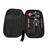 BAZEITFLOW Baumveredelungs Set Gartengeräte Profi Veredelungsschere mit Stahlklinge und Schutzfolie Schnelles Schneiden Langlebig Inkl Tragetasche für Obstbäume und Gartenpflege