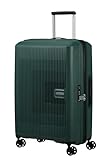 American Tourister Aerostep - Spinner M, Erweiterbarer Koffer, 67 cm, 66.5/72.5 L, Grün (Dark Forest)