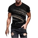 Kurzarm T Shirts für Herren im Ausverkauf Freizeitoberteile in Übergröße mit Farbverlaufsdruck reguläre Passform Rundhals T Shirts Basic Pullover T Shirts aktives Oberteil