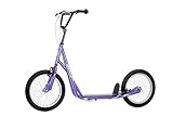 NINODOVAE Scooter Kinderroller Tretroller Lenker Verstellbar Kickscooter mit Luftreifen Ф16 für ab 5 Jahre (Lila)